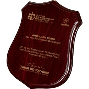 Ahşap Plaket ( 20 x 24 cm )